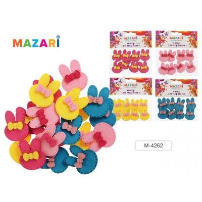 Набор для творчества Кролик с бантом, 8штук 4цвета, М-4262 Набор для творчества Кролик с бантом, 8штук 4цвета, М-4262