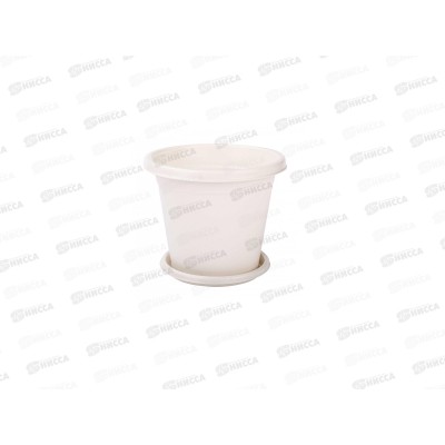 Горшок цветочный Эконом 3л с поддоном белый *30 М7255