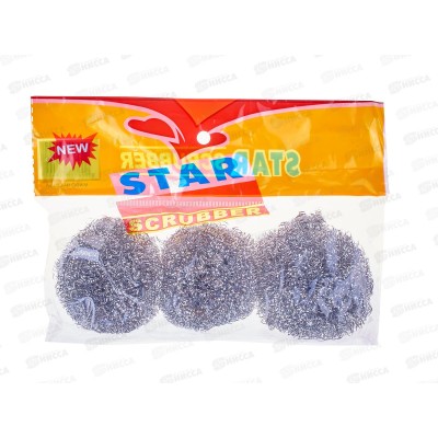 Губка для посуды металлическая 3шт (044628) Ж Губка для посуды металлическая 3шт (044628) Ж