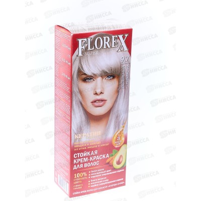 Florex-Super Кератин краска для волос 9,7 Пепельный *30 Florex-Super Кератин краска для волос 9,7 Пепельный *30