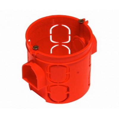 Установочная коробка СП D68х62мм, углубленная, саморезы, стыковочные узлы, красная, IP20, TDM арт 1106 Установочная коробка СП D68х62мм, углубленная, саморезы, стыковочные узлы, красная, IP20, TDM арт 1106