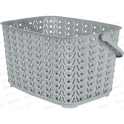 Корзина 3л &quotМеланж&quot универсальная с ручками серый шторм РТ408610025 *10