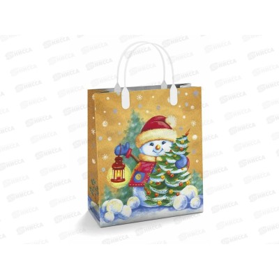 Сумочка пластиковая мягкий Новый Год 23*27 Заходи на огонек *40