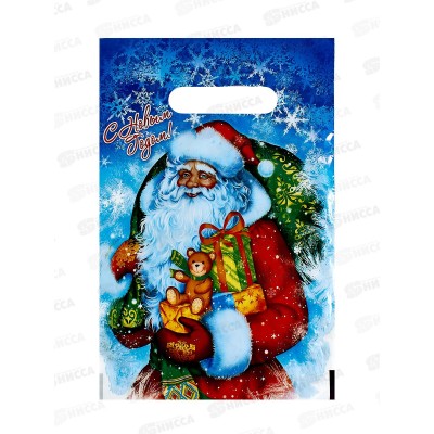 Пакет пробивной Новый Год 20*30 Новогодняя метель *100/2000 МЕЛКИЙ