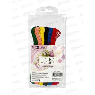 Нитки мулине уп 6шт №14 АртУзор 4338592