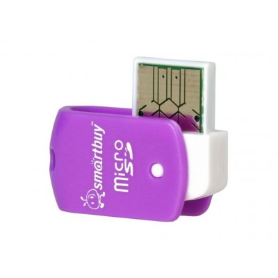 Картридер Smartbuy USB 2.0 - MicroSD, 706 фиолетовый, SBR-706-F Картридер Smartbuy USB 2.0 - MicroSD, 706 фиолетовый, SBR-706-F