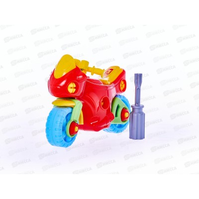 Конструктор-транспорт "Мотоцикл" (25 элементов), 78209 в пакете  *20 Конструктор-транспорт "Мотоцикл" (25 элементов), 78209 в пакете  *20