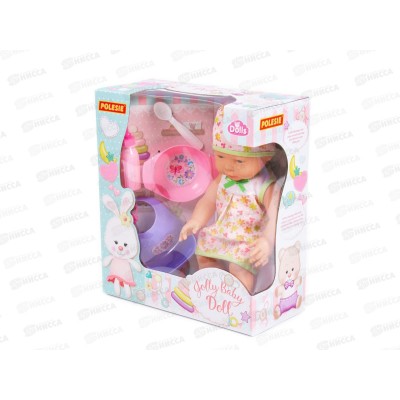 Пупс &quotВесёлый&quot 35см + набор для кормления (4 элемента) 78377 в коробке *3