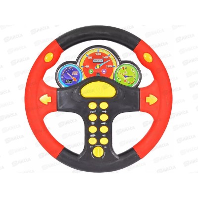 Руль на батарейках ZY0582А-11-2 красный светящийся звуковой в пакете *20 гб Руль на батарейках ZY0582А-11-2 красный светящийся звуковой в пакете *20 гб