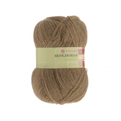 Пряжа Верблюжья темно-бежевый шерсть/акрил 100гр 600м 165