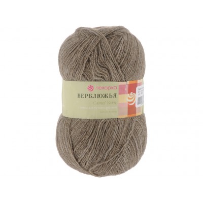 Пряжа Верблюжья натур-серый  шер/акр 100гр 600м 371