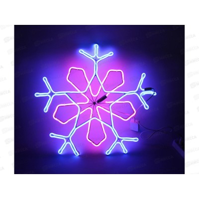 Гирлянда электрическая, новогодняя панно 0,6 м. LED элементы &quotСнежинка&quot, белый провод, 220В, 50Гц, AL-13603 *10