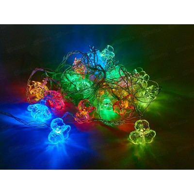 Гирлянда электрическая, новогодняя 3,5 м., 20 диодов, прозрач. провод, 220В, 50Гц, 220В, 50Гц, AL-13612 *100