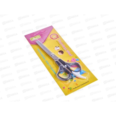 Ножницы филировочные 17см пластиковая ручка (033253)  Ж *12