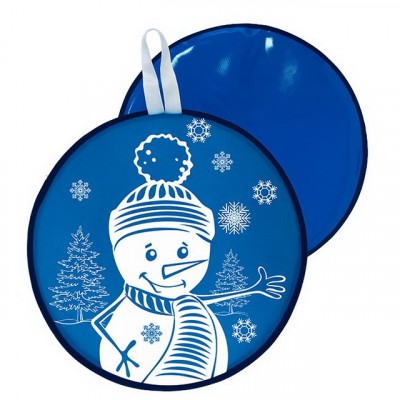 Санки-ледянки с принтом 40,5см голубой М13217 *70