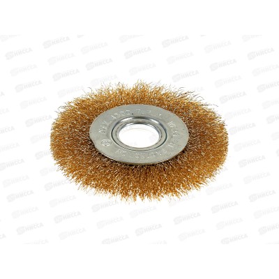 Щетка-крацовка дисковая, для УШМ латунная витая проволока, 100мм, 2302001
