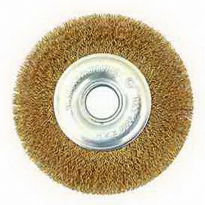Щетка-крацовка дисковая, для УШМ.латунная витая проволока 150мм 2302003