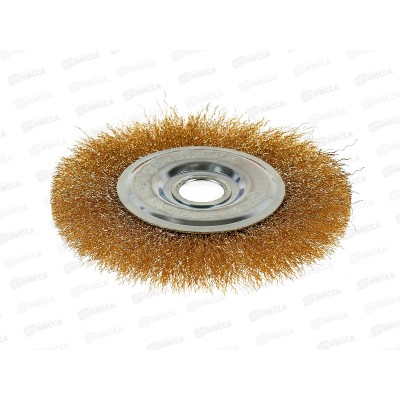 Щетка-крацовка дисковая, для УШМ.латунная витая проволока 150мм 2302003