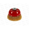 Щетка-крацовка чашечная, для УШМ.латунная витая проволока 100мм 2302022 Щетка-крацовка чашечная, для УШМ.латунная витая проволока 100мм 2302022