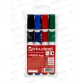 Маркеры для доски  BRAUBERG 4 штуки Soft в ассортименте,  151252*12