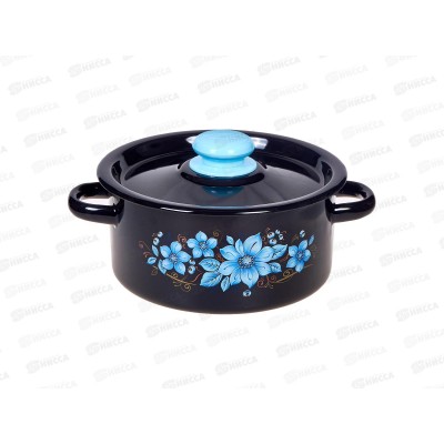 Кастрюля 2,0л цилиндрическая декорированная черная с пластмассовой кнопкой С1610.36 *8 Кастрюля 2,0л цилиндрическая декорированная черная с пластмассовой кнопкой С1610.36 *8