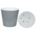 Горшок для цветов Эйс 3,8л с поддоном Серый Муссон *16 Горшок для цветов Эйс 3,8л с поддоном Серый Муссон *16