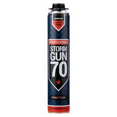 Пена монтажная Profflex STORM GUN 70 зимняя (до -18), до 70л, 850мл *12 Пена монтажная Profflex STORM GUN 70 зимняя (до -18), до 70л, 850мл *12