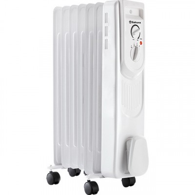 Маслорадиатор SA-0327WG 1500Вт бело-серый