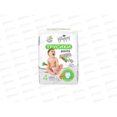 БЕЛЛА Happy Трусики maxi 12шт (8-14кг) *16 12-002 БЕЛЛА Happy Трусики maxi 12шт (8-14кг) *16 12-002