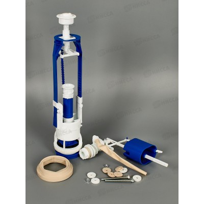 Арматура кнопочная многоуровневая &quotСТОП-СЛИВ&quot с боковой подводкой воды (малый слив по требованию), с прокладкой М60, АС-16.3   *20