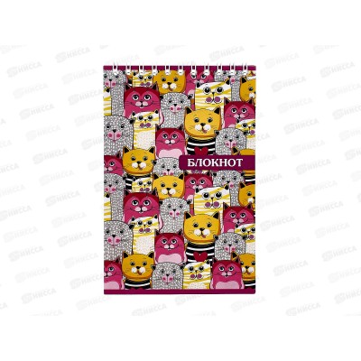 Блокнот 48листов ПГС Котики, 100*150, на гребне*12 Блокнот 48листов ПГС Котики, 100*150, на гребне*12