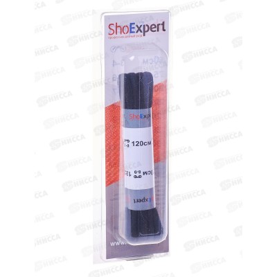 SHOExpert шнурки толстые вощеные хлопчатобумажные 120см Черные блистер *10 SHOExpert шнурки толстые вощеные хлопчатобумажные 120см Черные блистер *10