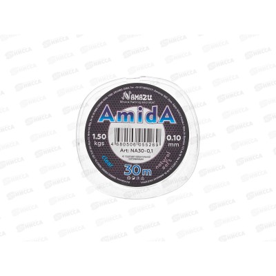 Леска Namazu &quotAmida&quot,  30м, d-0,1мм, 1,50 кг, прозрачная *10/600