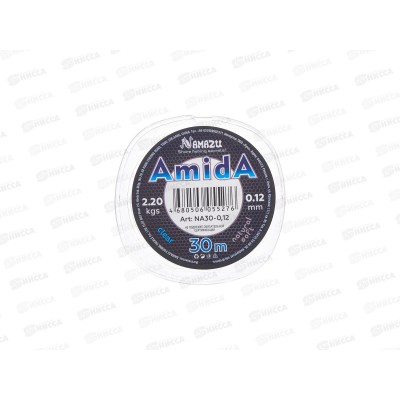 Леска Namazu &quotAmida&quot,  30м, d-0,12мм, 2,20 кг, прозрачная *10/600