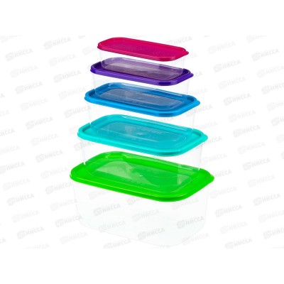 Набор контейнеров РАДУГА 5шт Микс М1430 *11 Набор контейнеров РАДУГА 5шт Микс М1430 *11