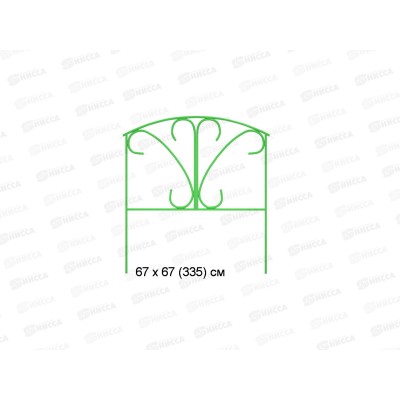 Заборчик "Бабочка" (5шт) металлический Заборчик "Бабочка" (5шт) металлический