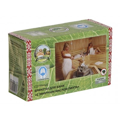 Соляные брикеты для бани С эфирным маслом Пихта 23010*16 Соляные брикеты для бани С эфирным маслом Пихта 23010*16