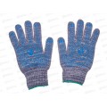 Перчатки хлопчатобумажные 6-и нитка 7,5 класс серые с ПВХ &quotЛюкс&quotразмер 10 *10/200 Э