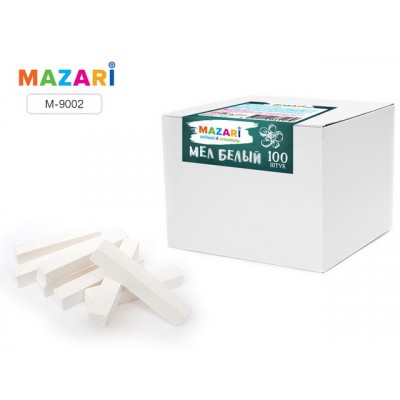 Мел Mazari 100 штук белый., M-9002 *8