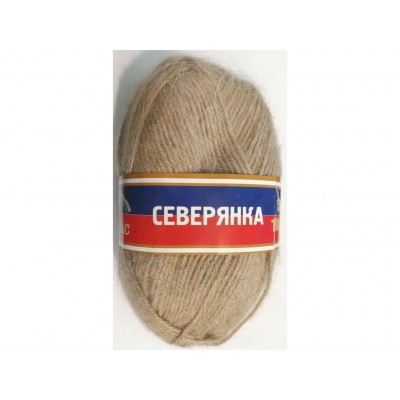 Пряжа Северянка шерсть/верблюжья шерсть/акрил 100гр 150м бежевый светлый 006 *10