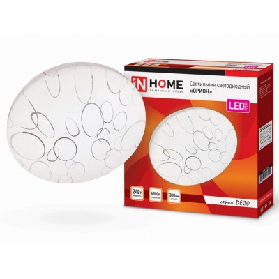 Светильник светодиодный  inHOME DECO ОРИОН 24Вт 1560Лм 330*55мм 6500K  *12