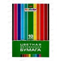 Цветная бумага  10листов 10цветов Hatber Creative Set., 05930*30