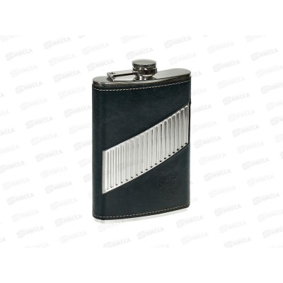 Фляжка 9oz 270мл нержавейка в чехле (048322)  Ж