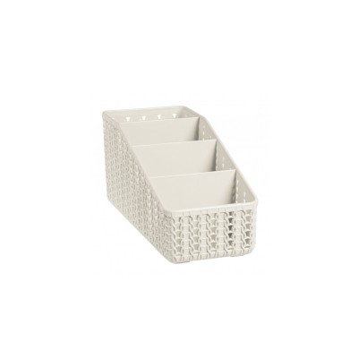 Органайзер ВЯЗАНИЕ 4 секции Белый ротанг М2382 *16 Органайзер ВЯЗАНИЕ 4 секции Белый ротанг М2382 *16