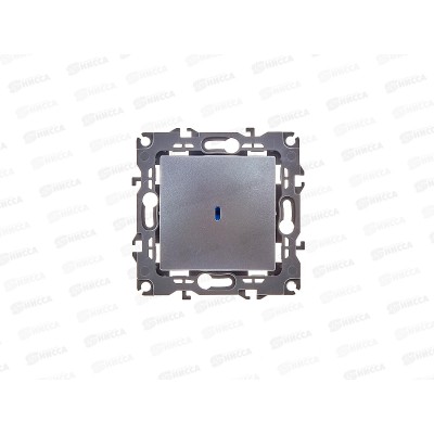 Выключатель Эра12 скрытая установка, IP20, 10АХ-250В подсвесной, алюминий, 12-1102-03 Выключатель Эра12 скрытая установка, IP20, 10АХ-250В подсвесной, алюминий, 12-1102-03