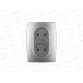Розетка Эра12 скрытой установки, 2*2P IP20,16А-250В алюминий, 12-2107-03 Розетка Эра12 скрытой установки, 2*2P IP20,16А-250В алюминий, 12-2107-03