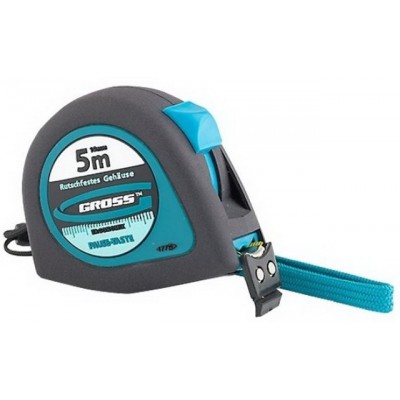 Рулетка 5м*19мм Gross "Ergonomisch" магнитная обрезиненная зацепка 31102 Рулетка 5м*19мм Gross "Ergonomisch" магнитная обрезиненная зацепка 31102