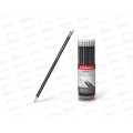 Карандаш чернографитный с ластиком EK Jet Black 101 HB 45606 *42
