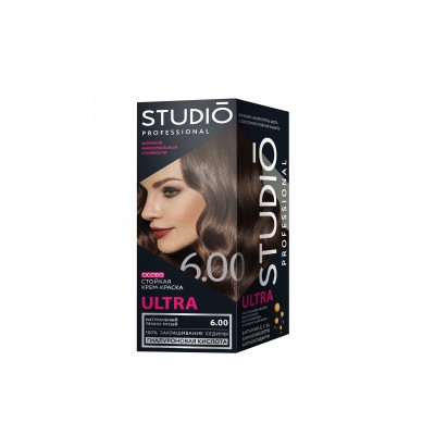 STUDIO краска для седых волос 6,00 натуральный темно-русый 50/50/15мл *6 STUDIO краска для седых волос 6,00 натуральный темно-русый 50/50/15мл *6
