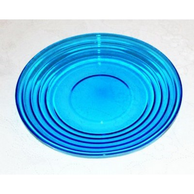 Тарелка 83-100-ф200 &quotАрго&quot прозрачная крашенная синяя 4840160538